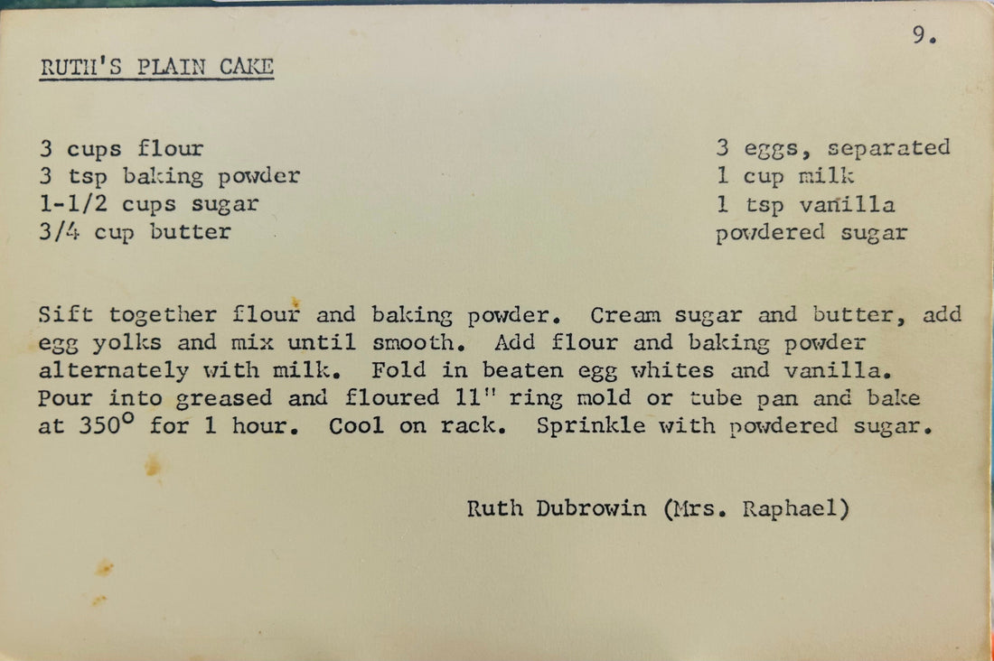 Ruth's Plain Cake