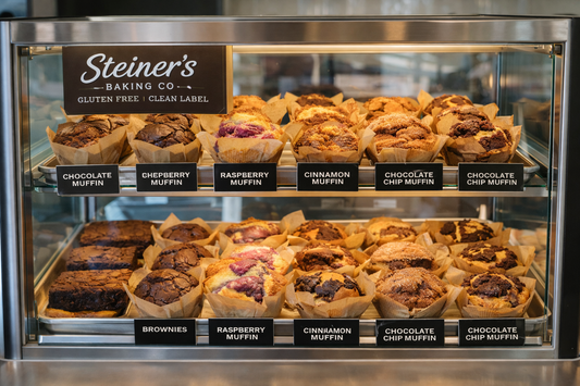 Steiner's Baking Co pastry case on barista underground