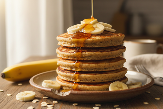 Banana Blueberry Protein Oat Cakes