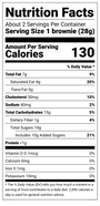 Nutrition Facts for Chocolate Fudge Brownies 18 2-packs